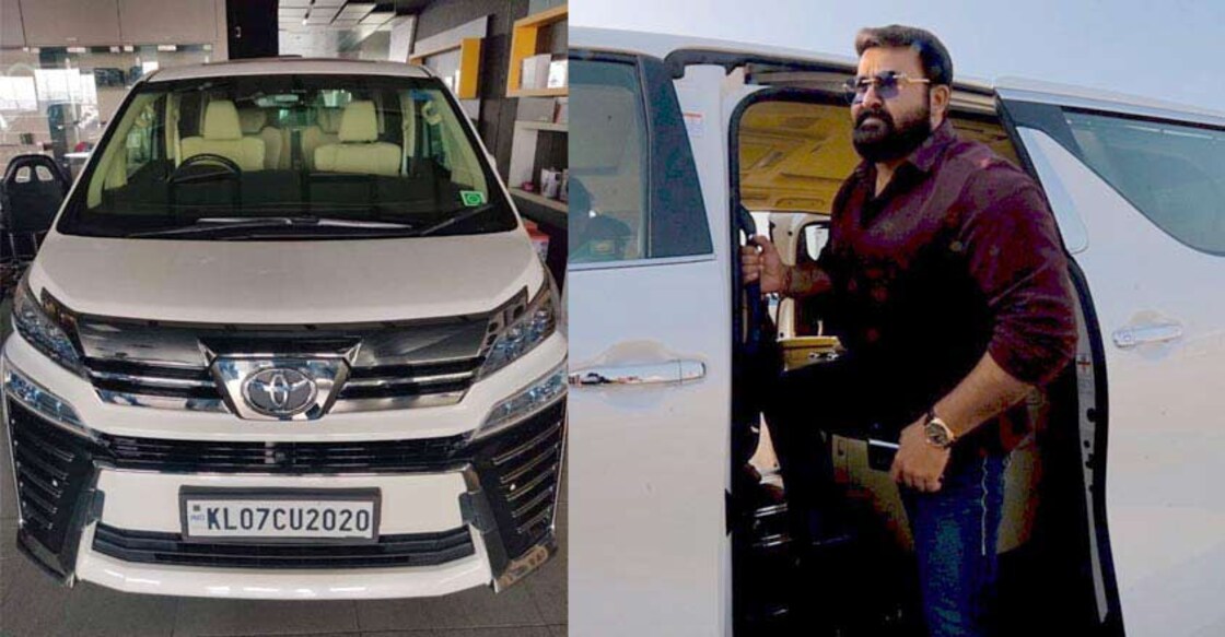 Mohanlal opts 2020, instead of 2255, for his new Toyota Vellfire