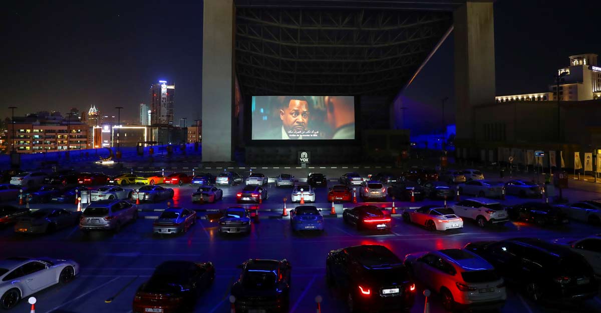 Porsches, popcorn and social distancing at Dubai drive-in cinema Porsches, popcorn and social distancing at Dubai drive-in cinema