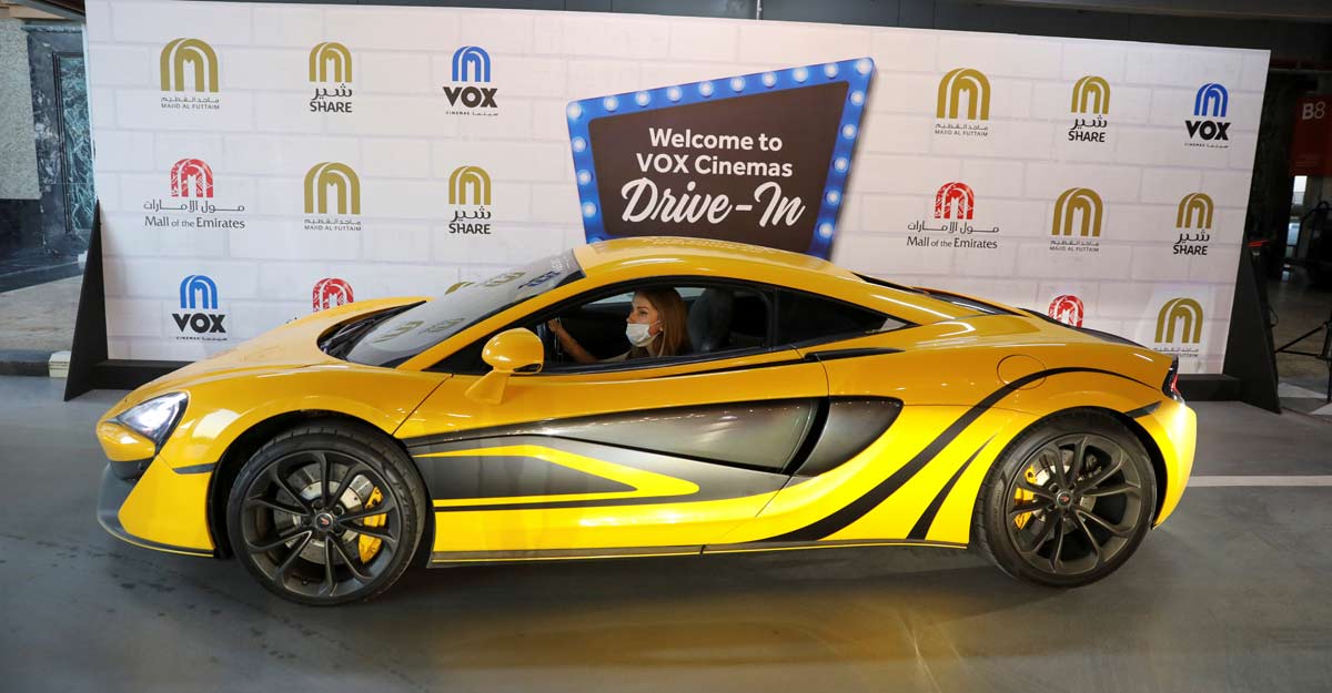 Porsches, popcorn and social distancing at Dubai drive-in cinema Porsches, popcorn and social distancing at Dubai drive-in cinema