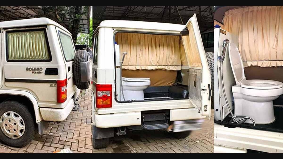 Not Just Caravans Even A Mahindra Bolero Can Have A Toilet Video Fast Track English Manorama