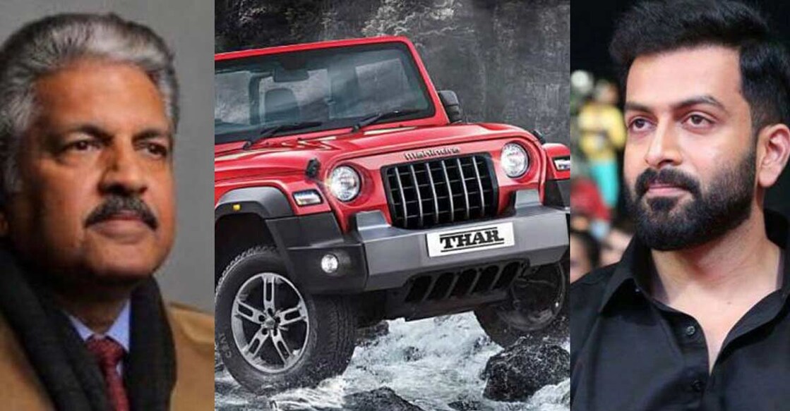 Prithviraj goes gaga over Thar's 'feel-good' quotient, tweets to Anand Mahindra