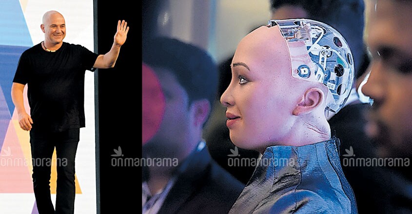 Tennis legend Agassi, humanoid robot Sophia star attractions at IAA meet