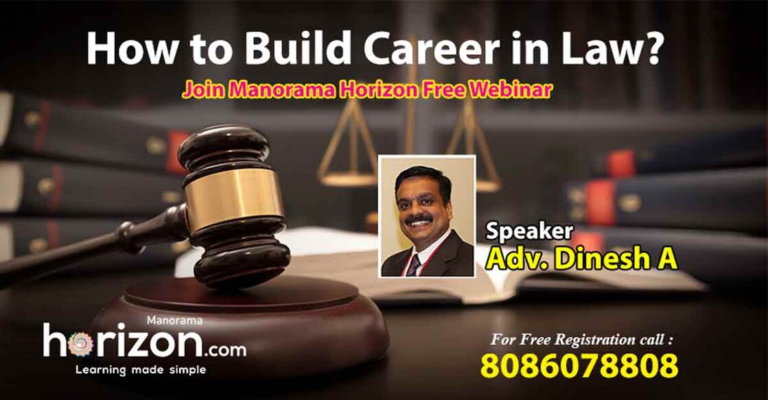 Manorama Horizon free webinar for students to build a career in law