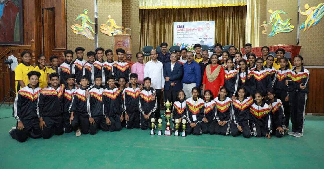 Carmel Public School, Vazhakulam, has won the overall championship with 277 points at the three-day CBSE Cluster XI School Athletic Meet. Photo: Special arrangement