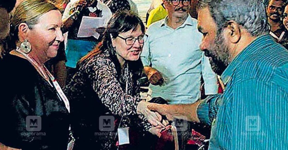 finland-main Education Minister V Sivankutty welcoming the Finnish team | Photo: Manorama
