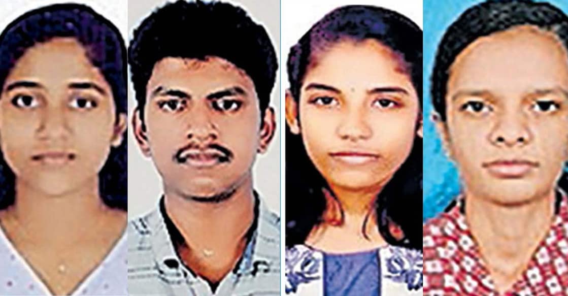 ktu-btech-rank-holders Catherine Sebastian, RS Abhinav, S Sreelekshm and Sneha :Manorama