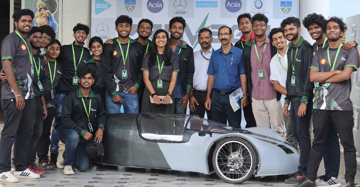 Pravega, a team of 19 students from the mechanical stream of the college, has designed the car with the mentorship of Technopark-based Acsia Technologies. Photo: Special arrangement