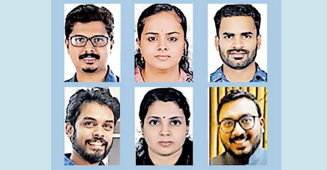 scientists-main Dr Achu Chandran, Dr K M Ambili, Dr Anjineyulu Kothakota, Dr Arvind Madhavan, Dr R Dhanya, and Dr Noel Jacob Kaleekkal. Photo: Manorama Online