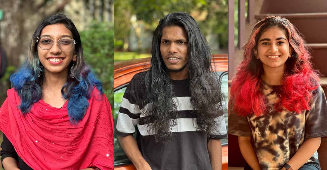 (From L) Fiza Sabeed, Gireesh AV, and Namitha S. Photo: Abbiel Eldho Ittoop/CMS College