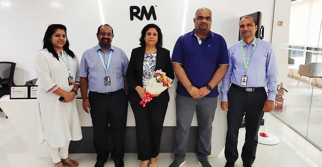 (From left) Rani Vinod, head - HR operations; Manoj Parameswaran, CFO; Gauri Chandra, CEO; Deepak Sasidharan, head, IS; Praseed Chulliparambil, vice president. Photo: Special arrangement