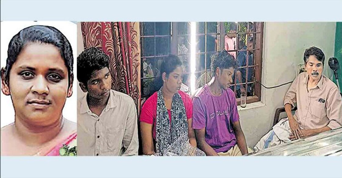 Manjusha Titus (left) and Lenas, Lena, Len and Titus (right). Photo: Manorama