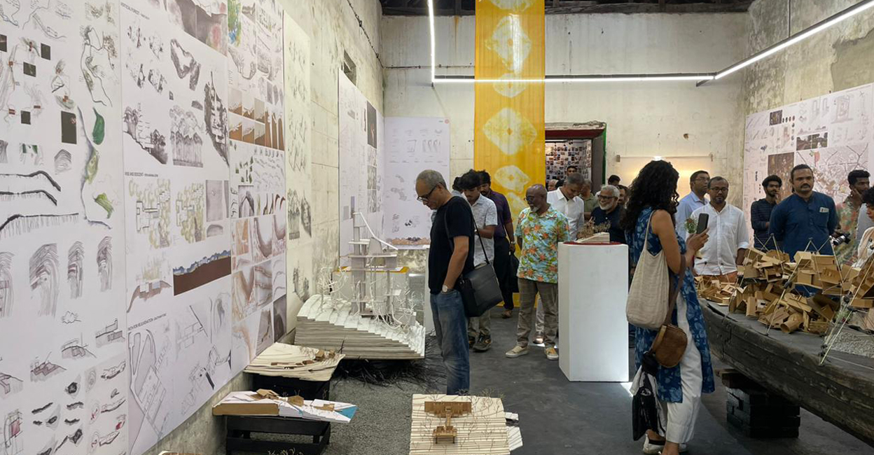 seed-fest-main Visitors, including Ar Soumitro Gosh and Ar Amritha Ballal, seeing the exhibition organised as part of Seedgeist 2023. Photo: SEED APJ Abdul Kalam School of Environmental Design