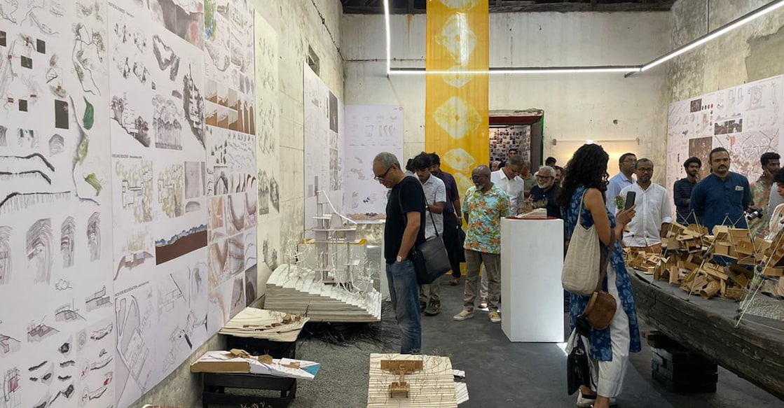 seed-fest-main Visitors, including Ar Soumitro Gosh and Ar Amritha Ballal, seeing the exhibition organised as part of Seedgeist 2023. Photo: SEED APJ Abdul Kalam School of Environmental Design