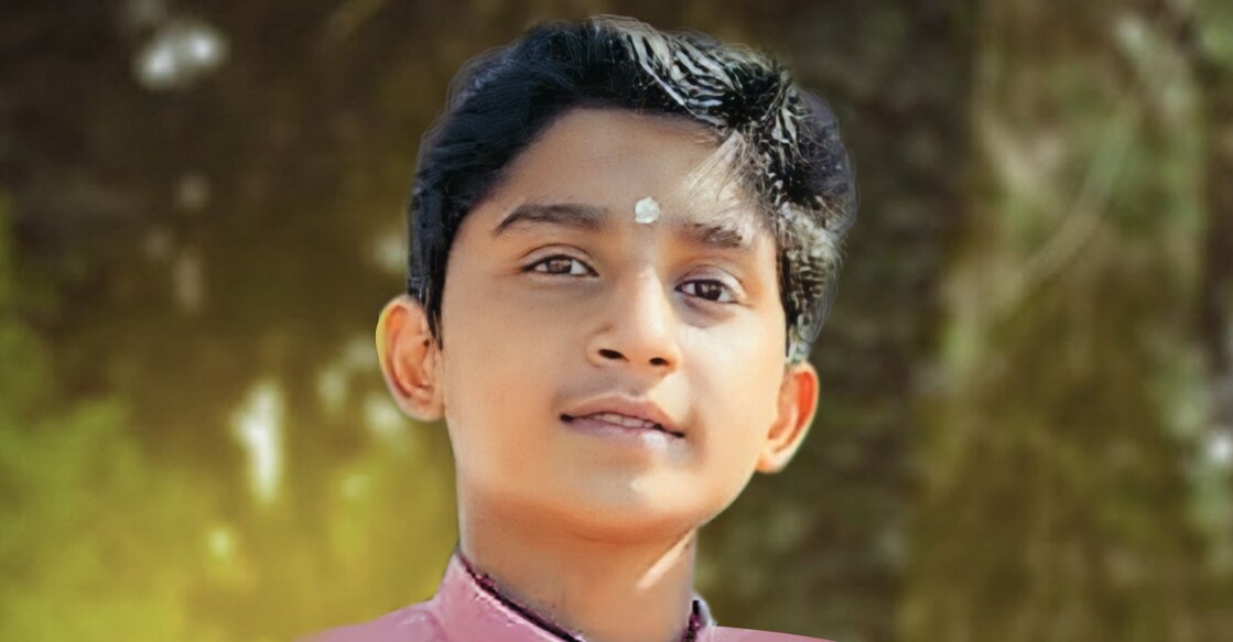 Siddharth had taken a break from his chemotherapy sessions at the hospital to reach the school in an ambulance, for writing the exams. Photo: Manorama