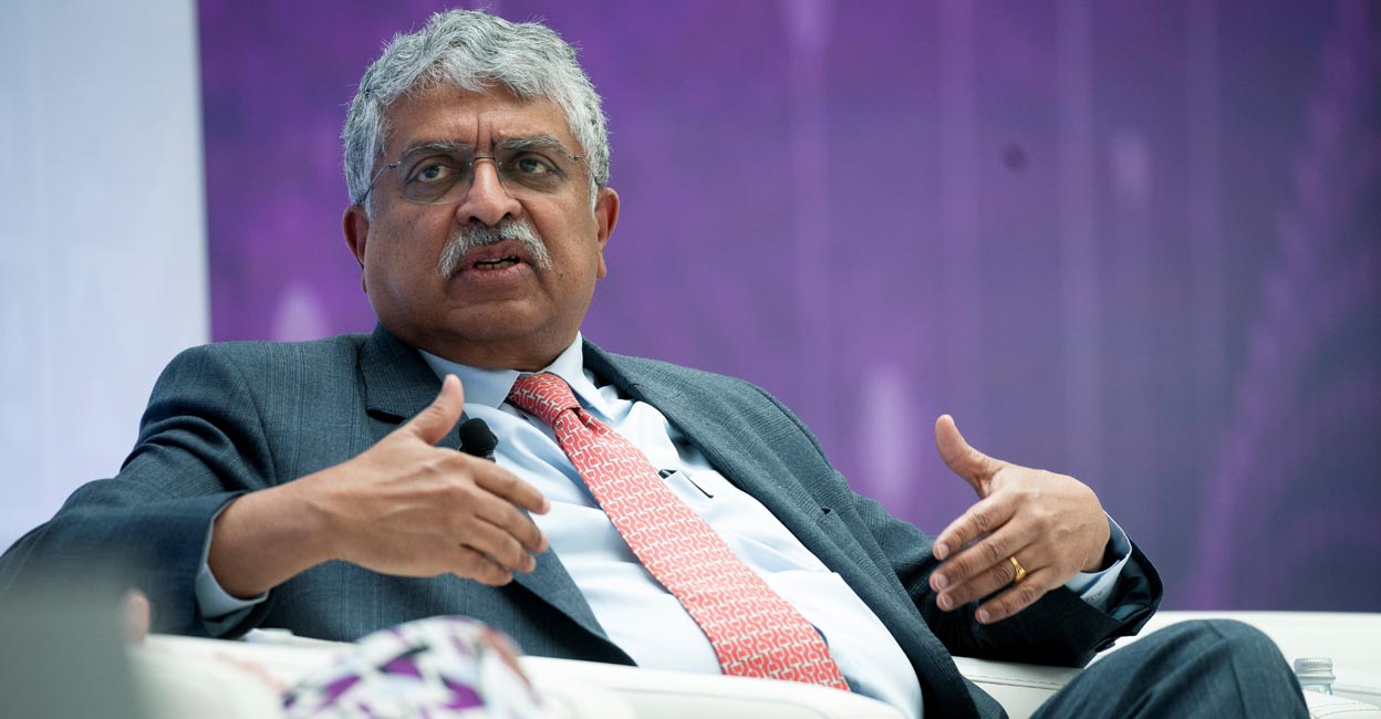 Infosys co-founder Nandan Nilkani. Photo: Stefani Reynolds/AFP