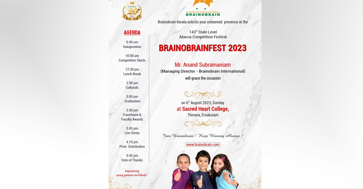 ittenary-brainobrain Itinerary of the competition held at Sacred Heart College, Thevara, Kochi. Photo: Special Arrangements.
