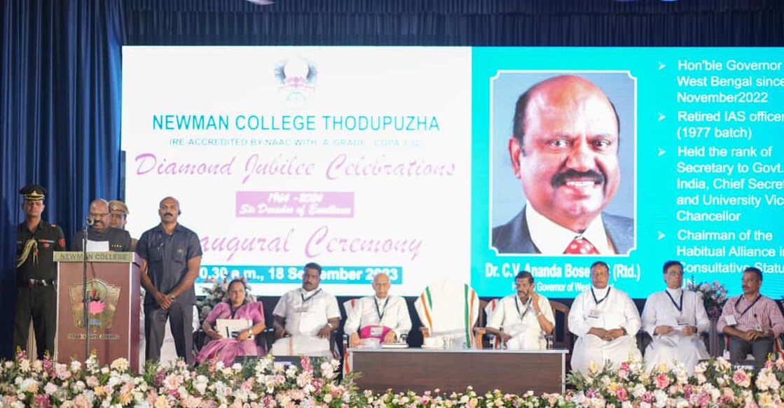 Governor of West Bengal, Dr Ananda Bose, addressing the students. Photo: Special Arrangement