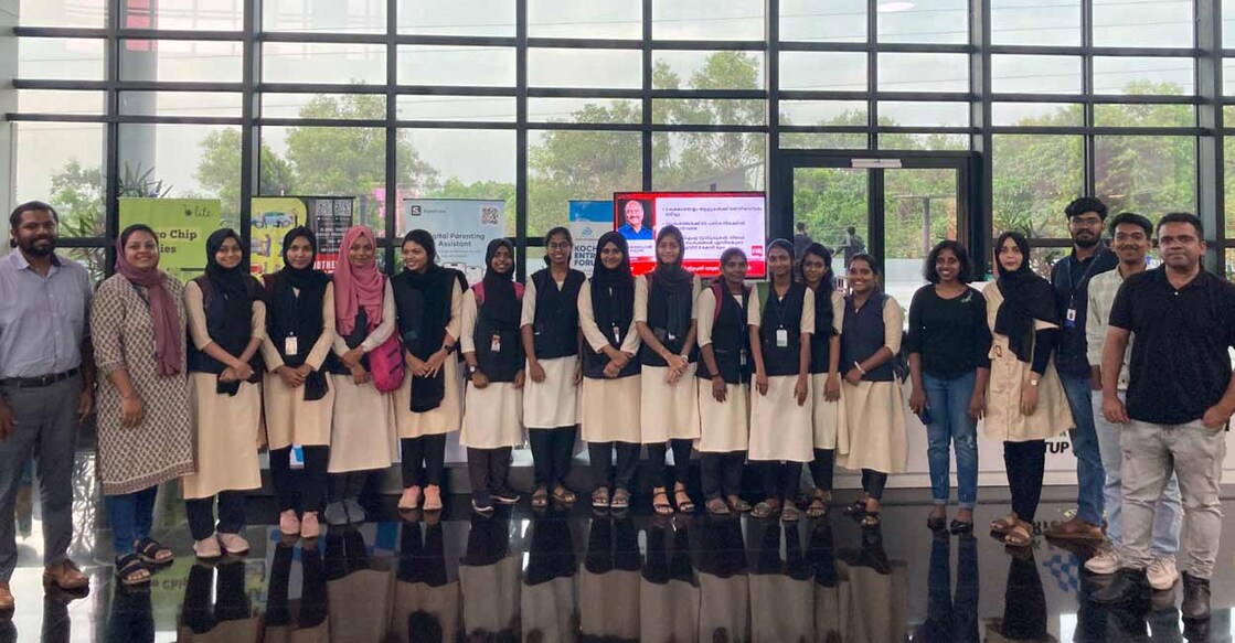 The inaugural cohort of the Talent Accelerator Programme comprises 20 students from Women's Polytechnic College, Kalamassery. Photo: Special arrangement