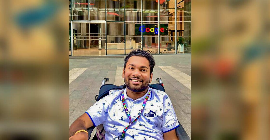 Cerebral palsy-afflicted Pranav Nair (22) to overcome many challenges to study computer engineering at the Indian Institute of Technology Guwahati (IITG) and land a dream placement in Google. Photo: PTI