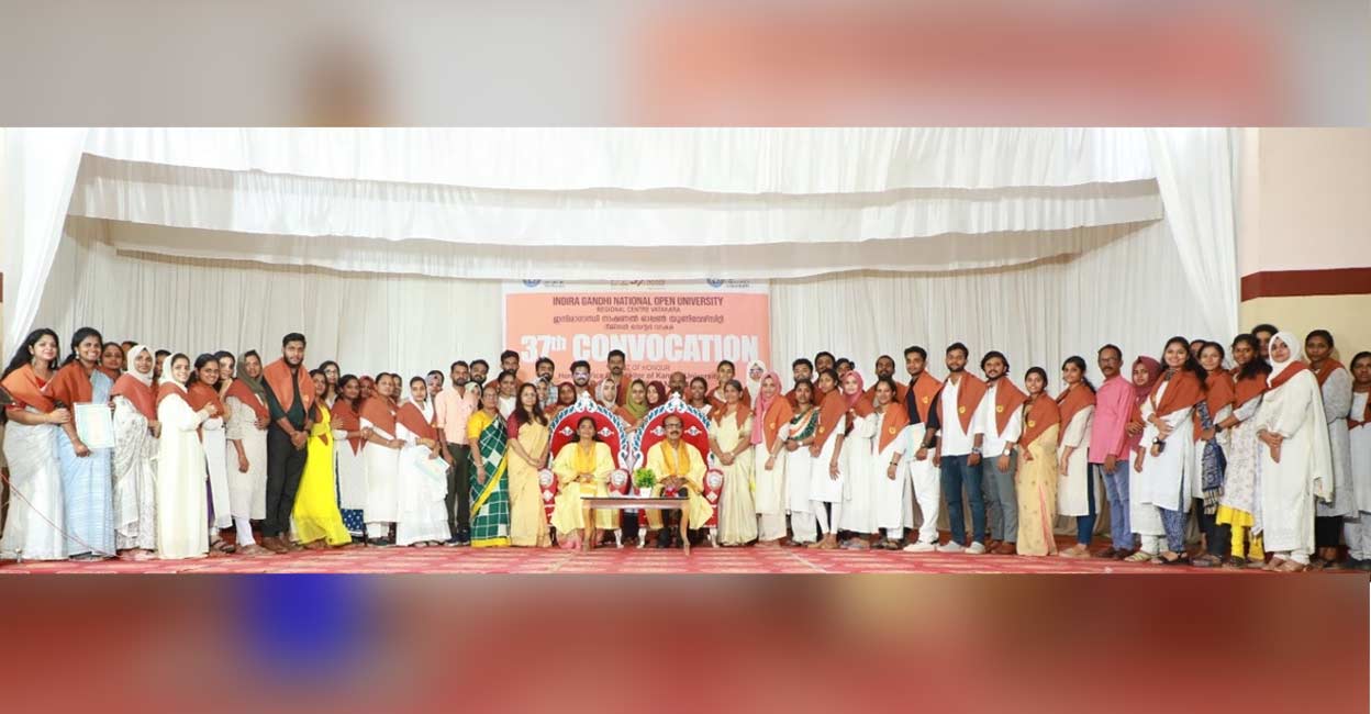 IGNOU's 37th Convocation marks academic triumph at Vatakara Regional Centre Guest to Honour, Regional Director, staff and students at the 37th IGNOU Convocation held at RC Vatakara. Photo: Special Arrangement