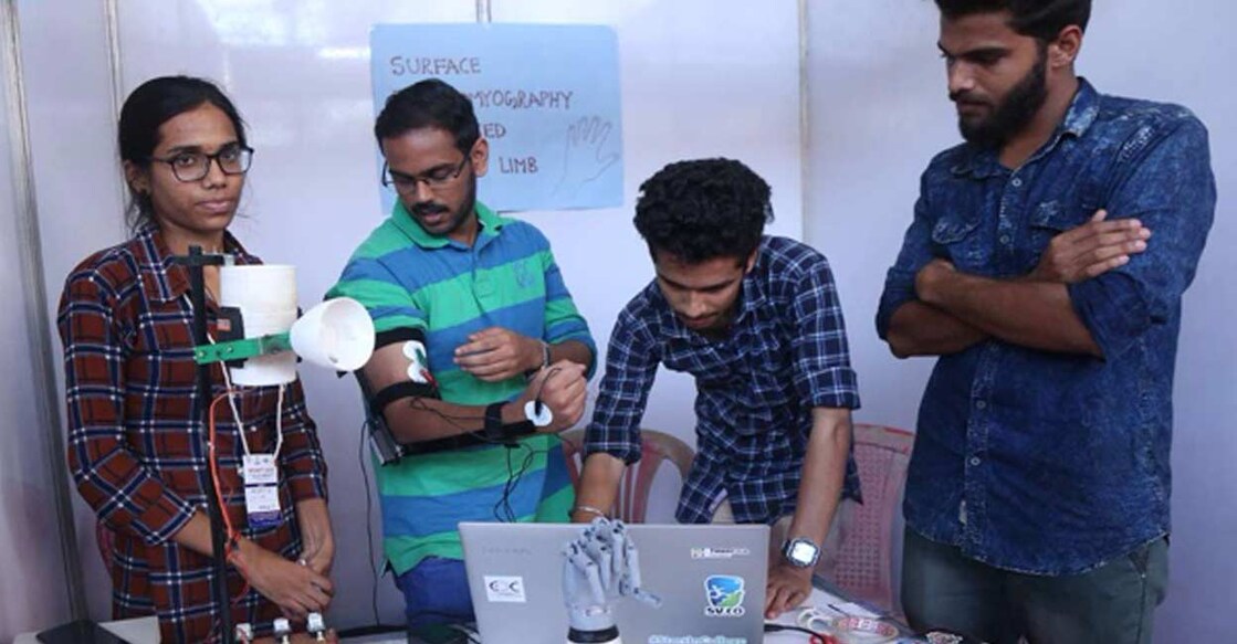 From the 2023 edition  of Srishti, the national level technical project exhibition and competition of Saintgits College of Engineering. Photo: Special Arrangement