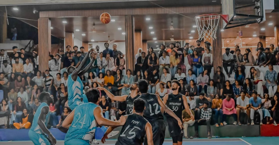 Rajagiri Basketball League Players in action during the Rajagiri Basketball League. Photo: Special Arrangement