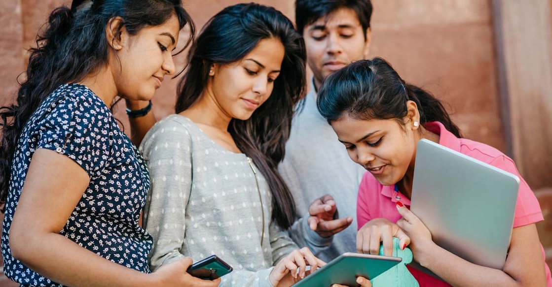 Young Indian students Representative image: iStock/Nikada