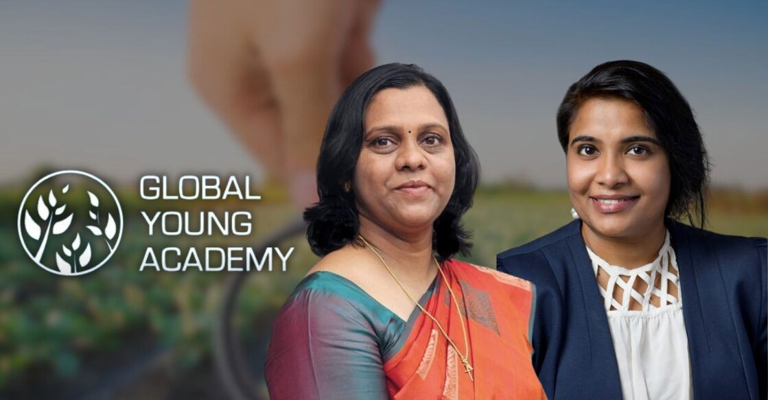 Dr. Anu Susan Sam (L) and Dr. Veda Krishnan (R). Photo: Global Young Academy website