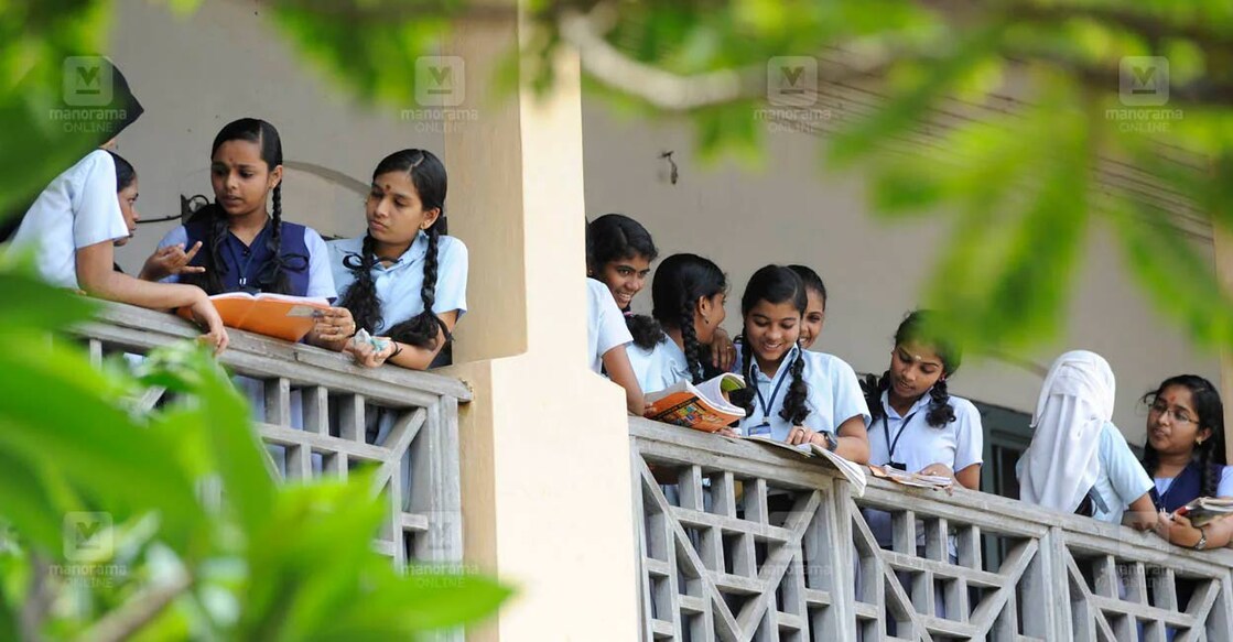 Students after attending the SSLC exam. File photo: Manorama
