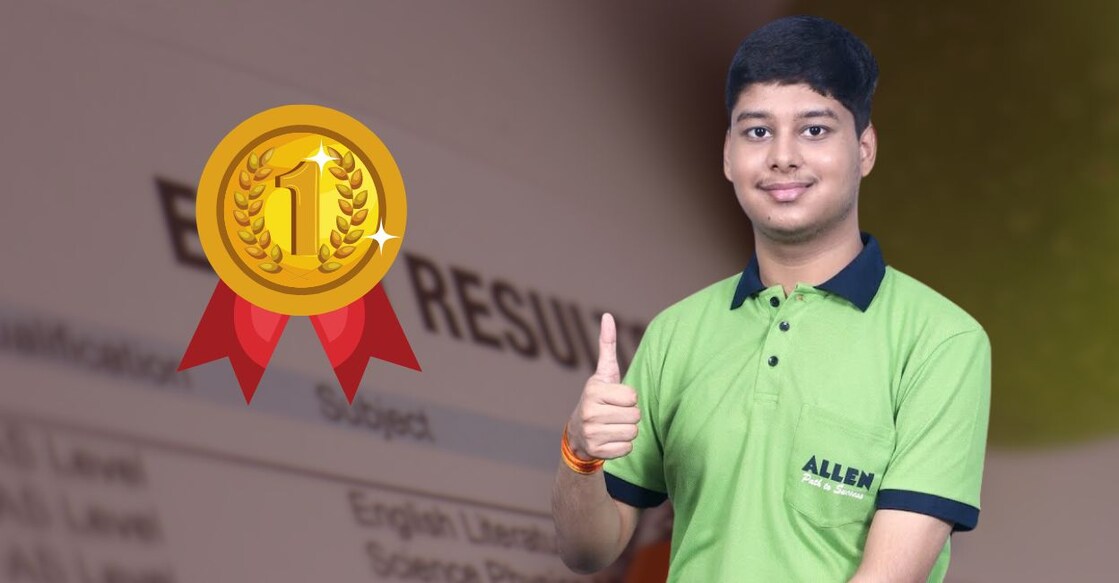 JEE-Advanced topper Ved Lahoti. Photo: Canva/Allen Career Institute