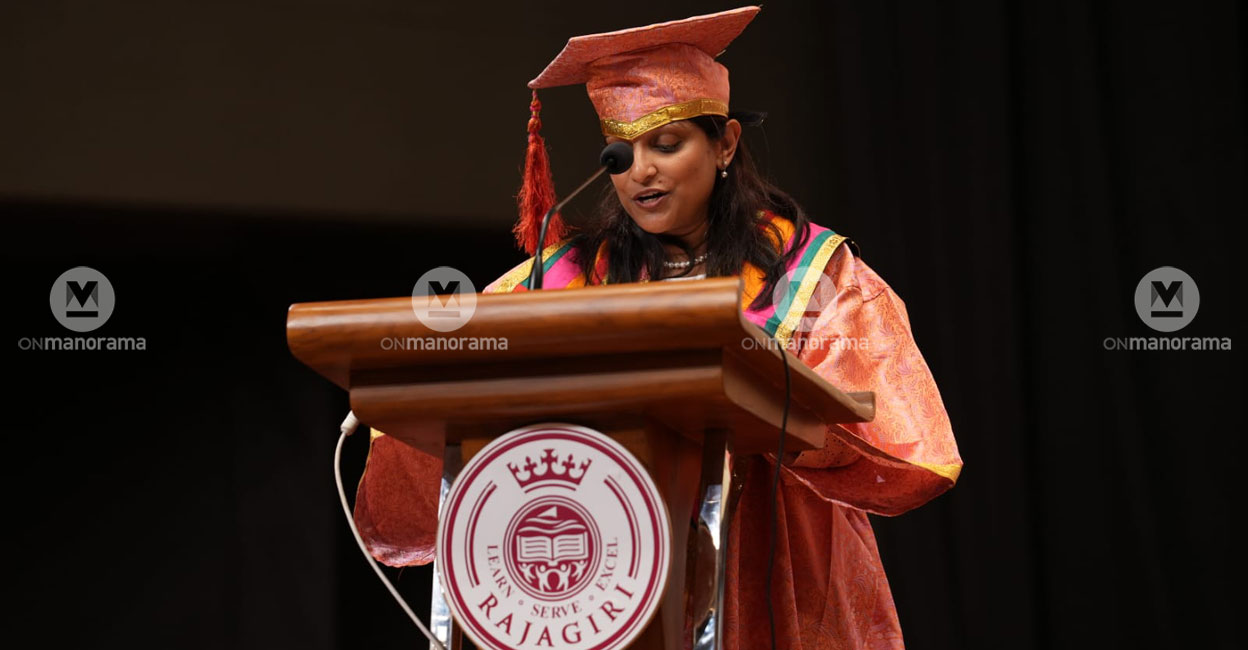 Divya Nanavaty, Managing Director, India Knowledge Center of United Airlines, was the Chief Guest at the Convocation Ceremony of Rajagiri Business School. Photo: Special arrangement
