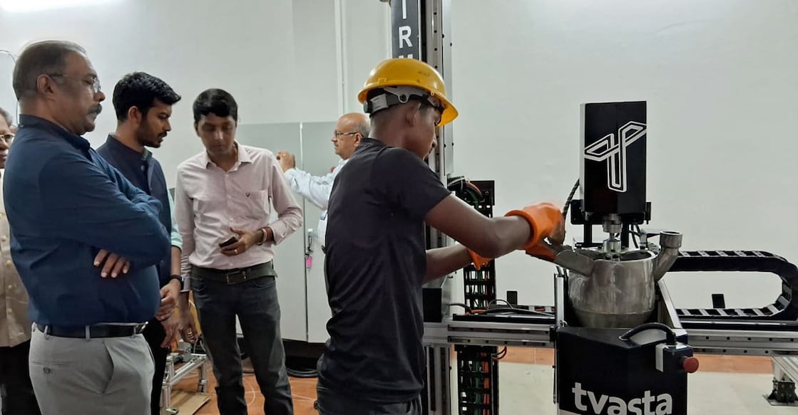 3D Concrete Printing Industrial Research Lab The 3D Concrete Printing Industrial Research Lab at Saintgits College of Engineering. Photo: Special Arrangement