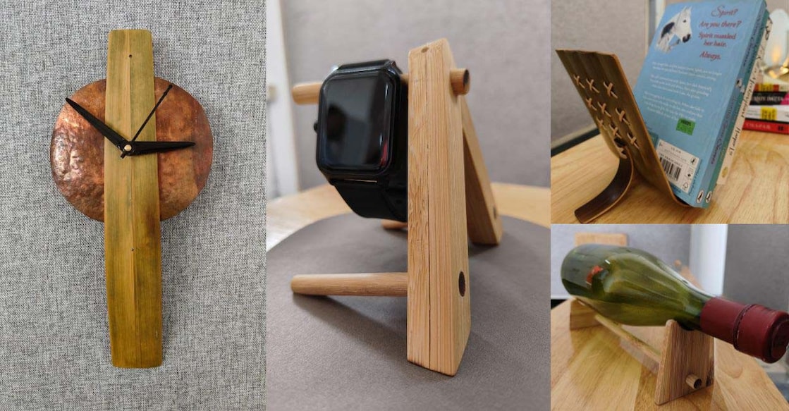 Bamboo Bamboo products made by Saintgits students. Photo: Special Arrangement