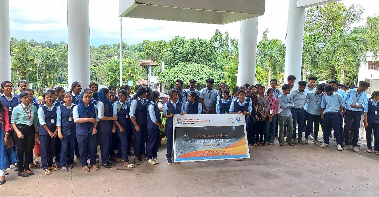 National Space Day awareness celebrations at Saintgits College of Engineering. Photo: Meenakshi Manoj, Saintgits College of Engineering