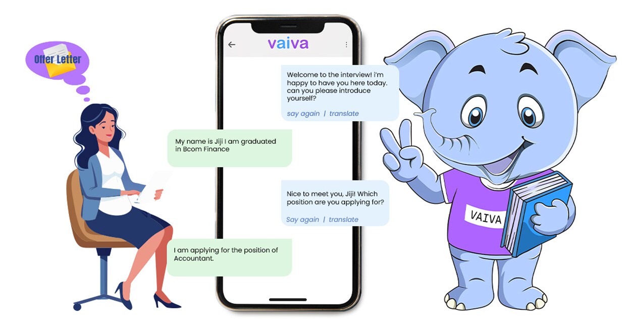 The app functions like an actual interviewer and asks candidates questions. Photo: Special Arrangement