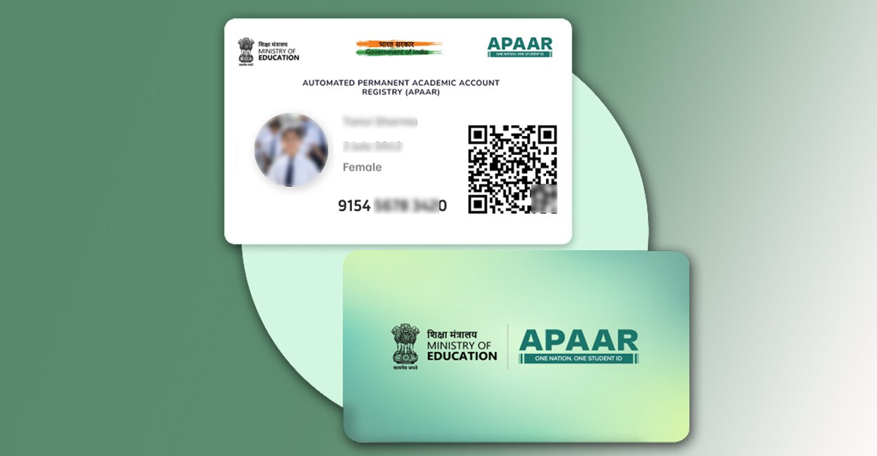APAAR ID sample. Photo: apaar.education.gov.in/