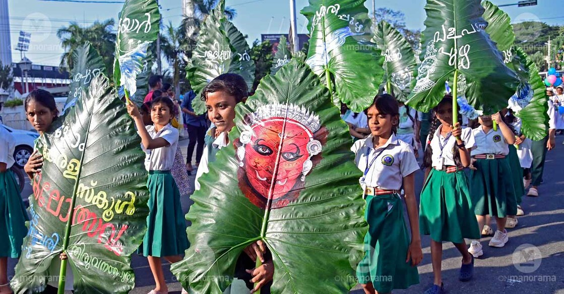 Kalolsavam vilambara jatha As part of the lead-up to the Kalolsavam, a vibrant announcement procession took place in Thiruvananthapuram city. Photo: Manorama
