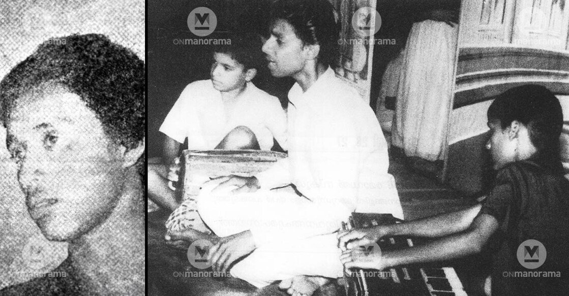 M Jayachandran (left) and K J Yesudas (right) during their school youth festival days. File Photos