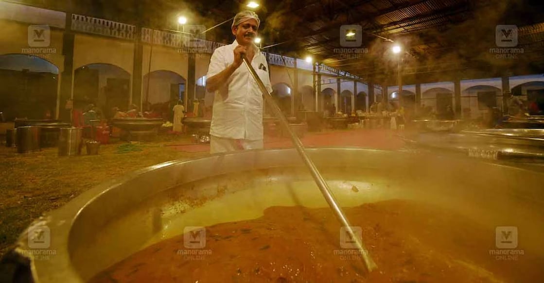 pazhayidom-kalolsavam Since 2006, Pazhayidom and his team have managed the festival kitchen for Kalolsavam. Photo: Manorama.