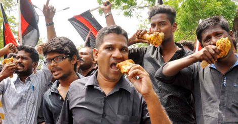 Protest in front of IIT-M