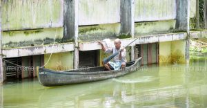 Thottappally spillway opened to prevent flooding in Kuttanad Thottappally spillway opened to prevent flooding in Kuttanad
