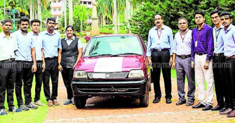 Rajagiri Engg students take on Tesla, builds low cost self-driving car