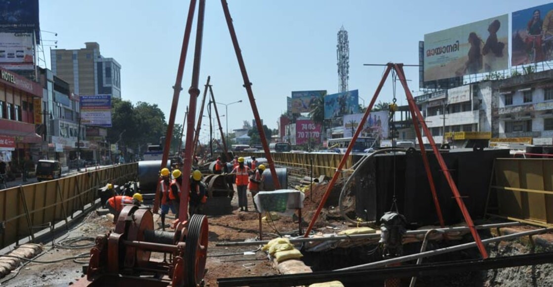 Now, half-built Vytilla overbridge under scanner for shoddy work