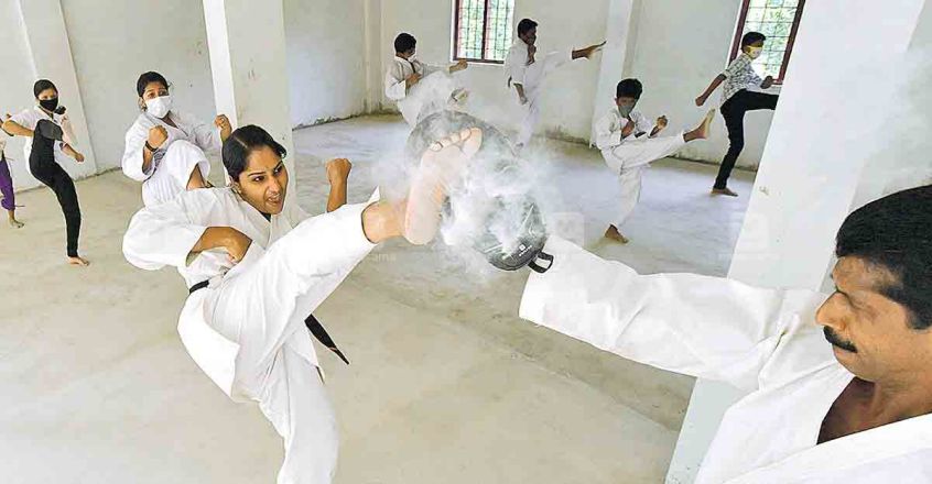 Karate candidate: LDF’s lady representative from Karimannoor is a black belt holder