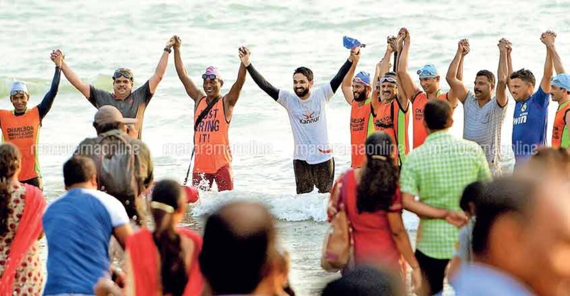 Kannur collector swims 2 kms in sea to raise voter awareness