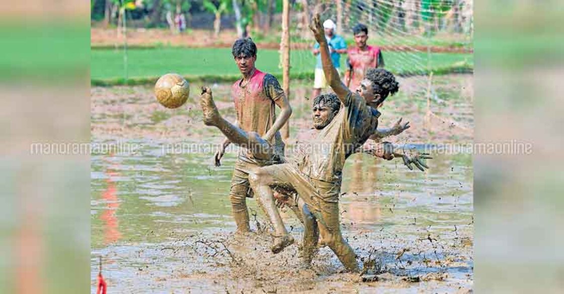 Mud football makes a splash in the countryside Mud football makes a splash in the countryside