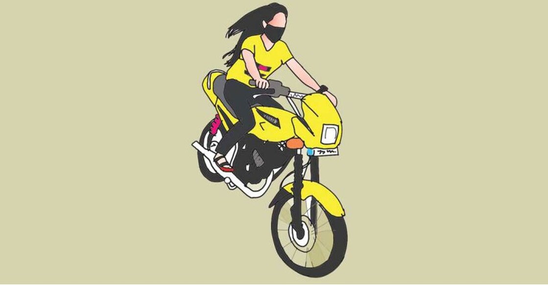 Kollam woman rides modified bike without helmet, slapped fine of Rs 20k