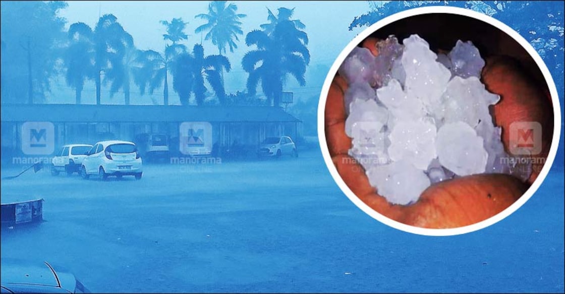 Hailstorm lashes parts of Kottayam Hailstorm lashes parts of Kottayam