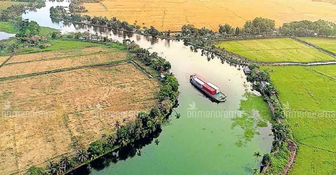 Barge brings first container cargo to Kottayam port