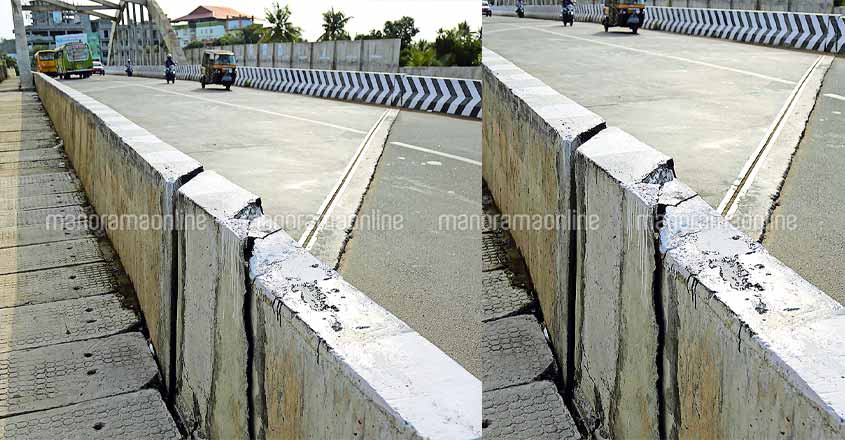 Approach roads to Nagampadam bridge subside with rains